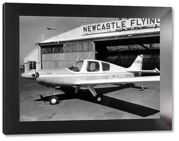 A Beagle Pup 150 light aircraft at the Newcastle Flying School, Newcastle Airport
