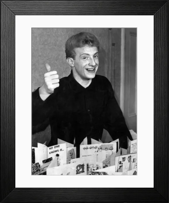 Framed Print : Denis Law gives the thumbs up as he celebrates his 21st birthday Framed Print : Denis Law gives the thumbs up as he celebrates his 21st birthday