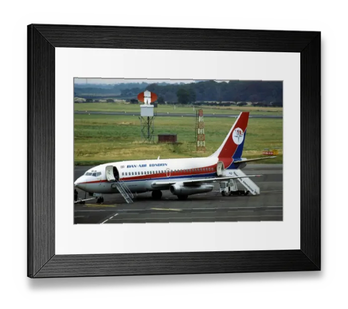 Framed Print : A Dan-Air Boeing 737 at Newcastle International Airport. 27 / 09 / 90 Framed Print : A Dan-Air Boeing 737 at Newcastle International Airport. 27 / 09 / 90