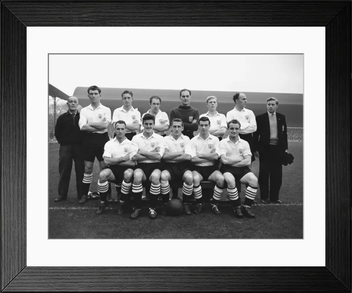 Framed Print : Fulham FC Line up 1956. September 1956 Framed Print : Fulham FC Line up 1956. September 1956