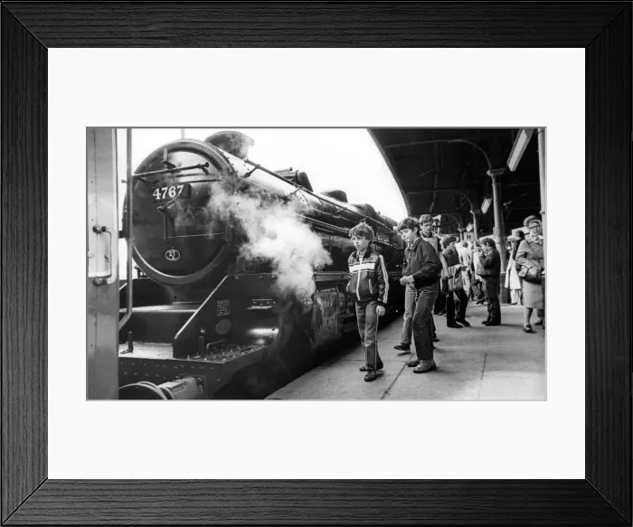 Framed Print : A steam train on show to the public on 6th June 1981 at Newcastle Central Station Framed Print : A steam train on show to the public on 6th June 1981 at Newcastle Central Station