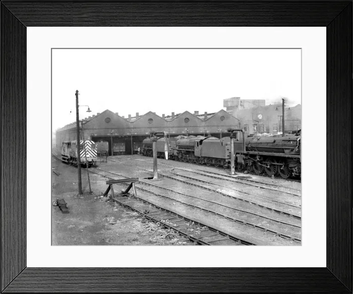 Framed Print : Some of the last remaining steam trains of British Rail stand outside Kingsmoor Framed Print : Some of the last remaining steam trains of British Rail stand outside Kingsmoor