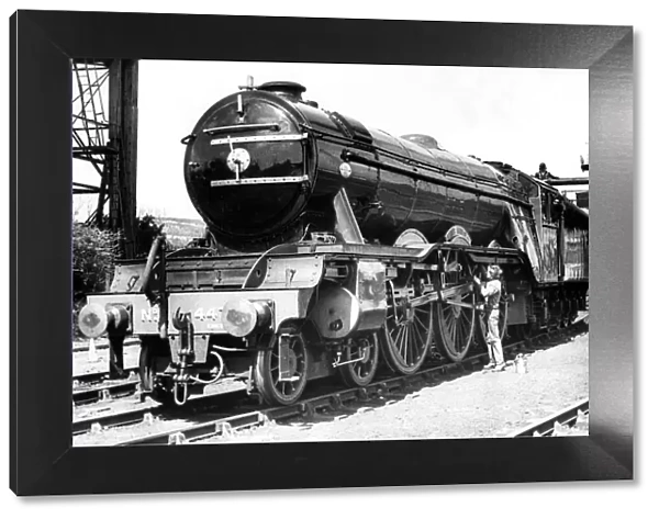 The Flying Scotsman on 12th May 1977 on tis way to Carnforth Rail Museum