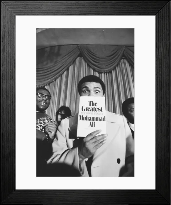 Framed Print : Muhammad Ali seen here holding a press conference at the Savoy Hotel to publicise his new Framed Print : Muhammad Ali seen here holding a press conference at the Savoy Hotel to publicise his new