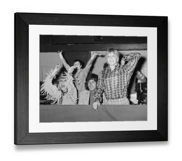 Framed Print : Anita Pallenberg and Marianne Faithfull after The Rolling Stones were voted best R&B band Framed Print : Anita Pallenberg and Marianne Faithfull after The Rolling Stones were voted best R&B band