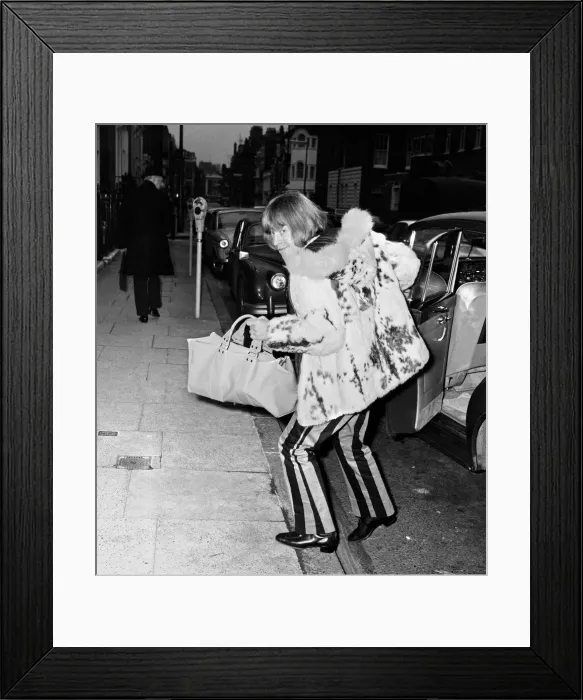 Framed Print : Brian Jones of The Rolling Stones sneaks into The London Harley Street Nursing home after Framed Print : Brian Jones of The Rolling Stones sneaks into The London Harley Street Nursing home after