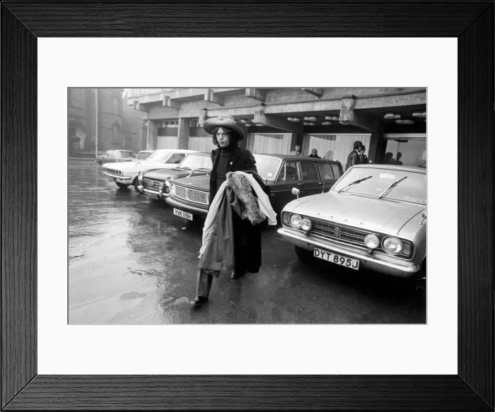 Framed Print : Rolling Stones: Mick Jagger at their hotel in Newcastle upon Tyne. March 1971 Framed Print : Rolling Stones: Mick Jagger at their hotel in Newcastle upon Tyne. March 1971