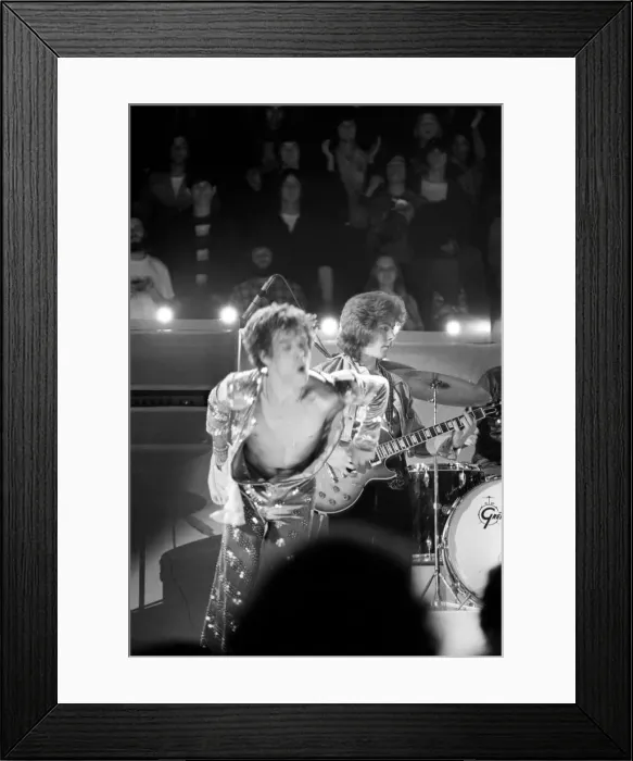 Framed Print : Rolling Stones concert for Nicaragua. Held at The Forum, Inglewood, Los Angeles