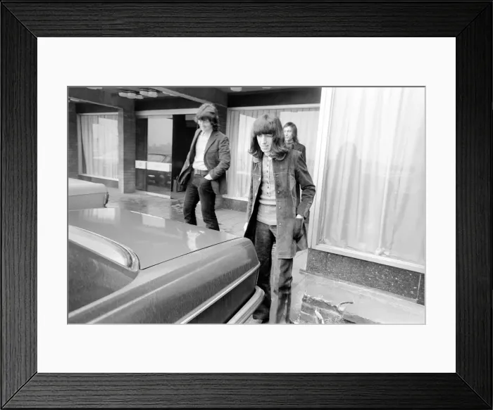 Framed Print : Rolling Stones: Bill Wyman and Charlie Watts at their hotel in Newcastle upon Tyne