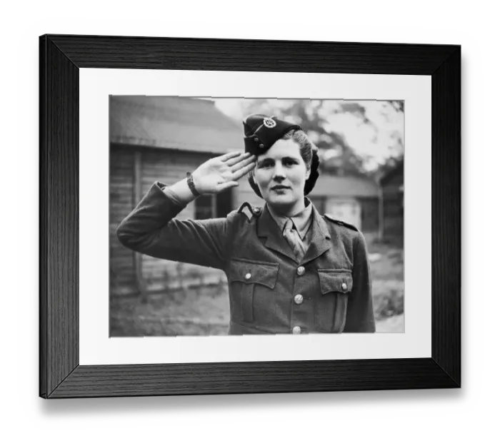 Framed Print : Mary Churchill daughter of Prime Minister Winston Churchill seen here on parade in