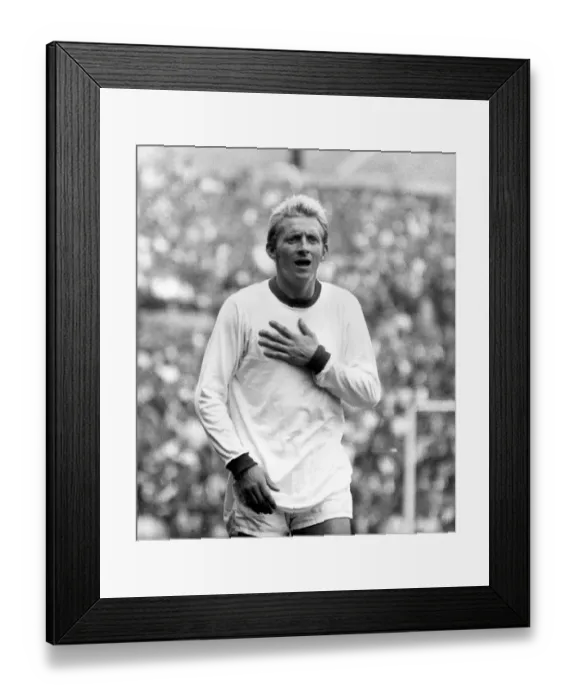 Framed Print : Denis Law of Manchester United in action during the league match against Crystal Palace