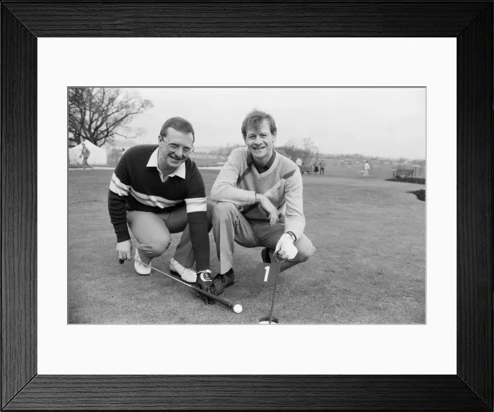 Framed Print : Snooker players Dennis Taylor and Alex Hurricane Framed Print : Snooker players Dennis Taylor and Alex Hurricane