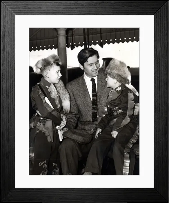 Framed Print : American actor Fess Parker, better know as Davy Crockett from the hit Walt Disney film