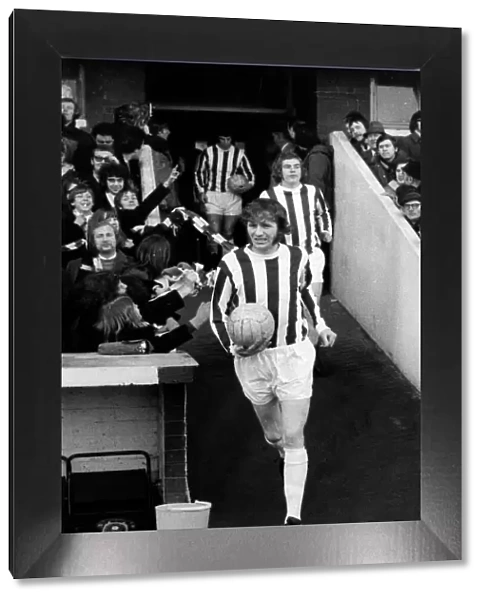 Terry Conroy of Stoke, leads the team out, at the Victoria Ground, March 1972