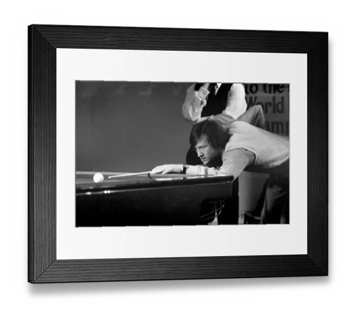 Framed Print : Snooker player Alex nHurricanei Higgins in action in the afternoon session of the Snooker