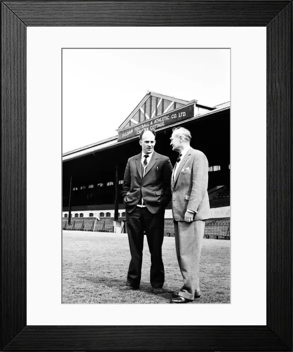 Framed Print : After 13 years with the club, Eddie Lowe (left) takes a look around Craven Cottage Framed Print : After 13 years with the club, Eddie Lowe (left) takes a look around Craven Cottage