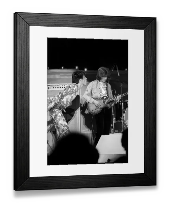 Framed Print : Rolling Stones concert for Nicaragua. Held at The Forum, Inglewood, Los Angeles