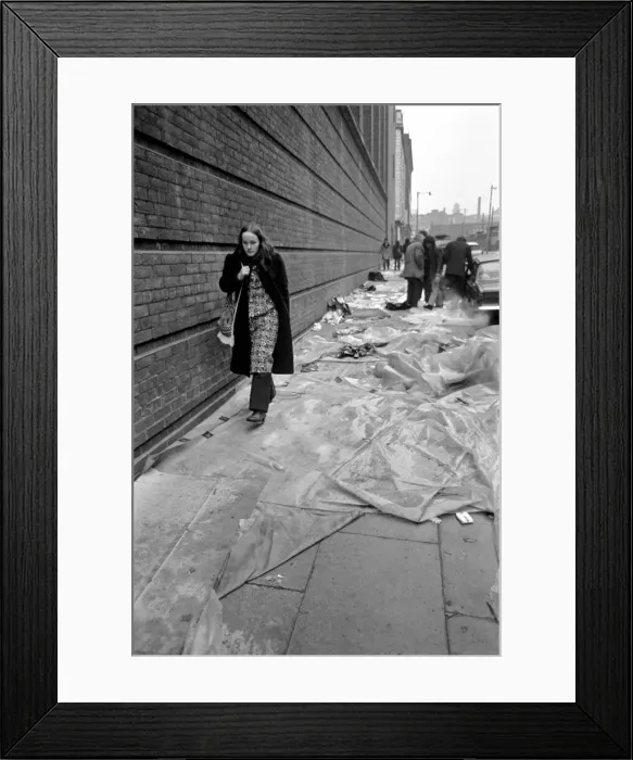 Framed Print : Queue for Rolling Stones Concert at the Free Trade Hall in Manchester