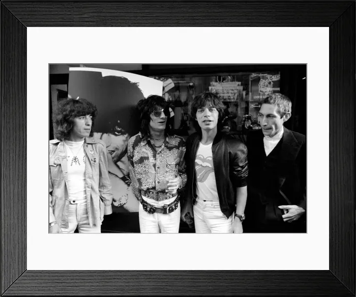 Framed Print : The Rolling Stones without Keith Richard launched their new record Framed Print : The Rolling Stones without Keith Richard launched their new record