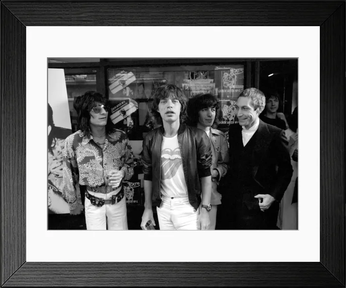 Framed Print : The Rolling Stones without Keith Richard launched their new record Framed Print : The Rolling Stones without Keith Richard launched their new record