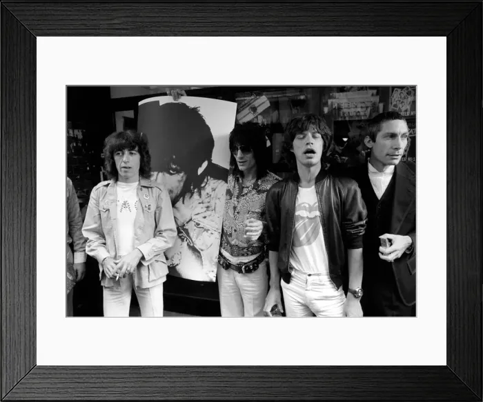 Framed Print : The Rolling Stones without Keith Richard launched their new record Framed Print : The Rolling Stones without Keith Richard launched their new record