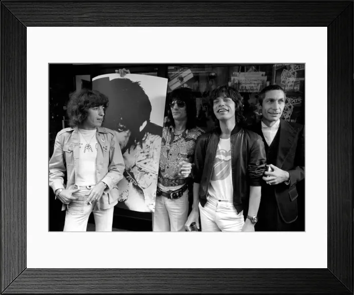 Framed Print : The Rolling Stones without Keith Richard launched their new record