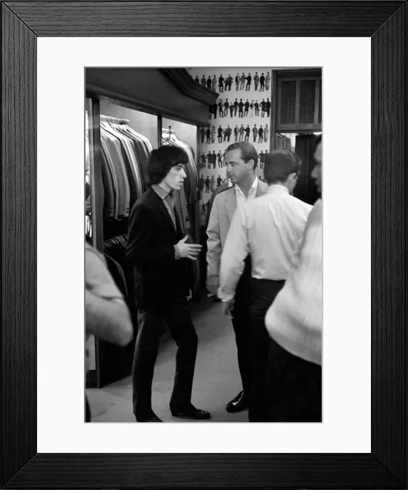 Framed Print : Bill Wyman on the morning of 4 June 1964 when The Rolling Stones were taken shopping by