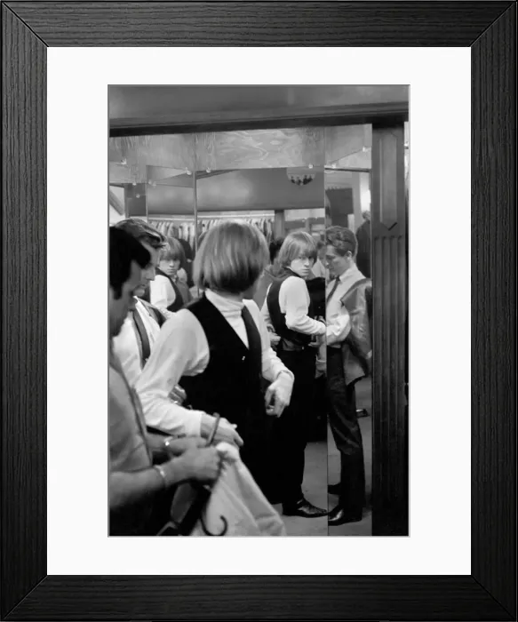 Framed Print : Brian Jones on the morning of 4 June 1964 when The Rolling Stones were taken shopping by
