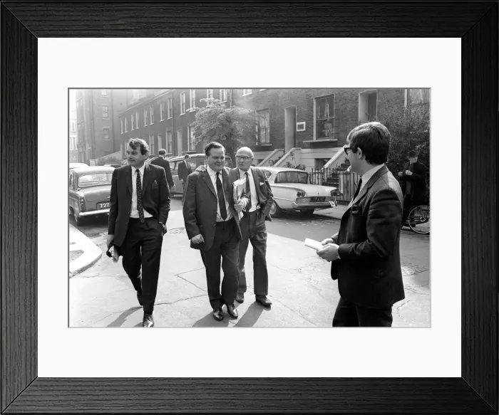 Framed Print : Outside West London Magistrates Court where Rolling Stones Brian Jones appeared with Framed Print : Outside West London Magistrates Court where Rolling Stones Brian Jones appeared with