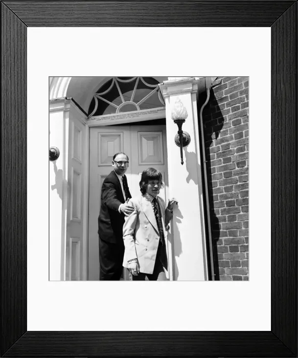 Framed Print : Mick Jagger of The Rolling Stones'was today found guilty of Possessing Drugs Framed Print : Mick Jagger of The Rolling Stones'was today found guilty of Possessing Drugs