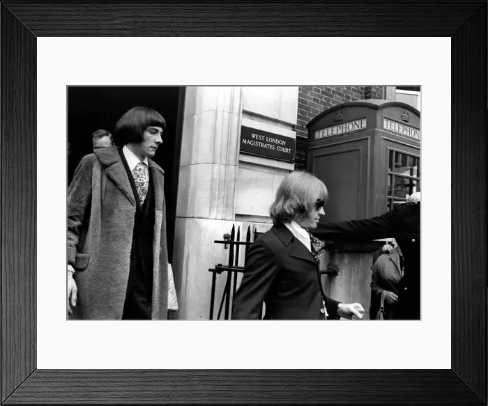 Framed Print : Rolling Stones Guitarist Brian Jones appeared with Prince Stanilas Klossowski de Rowla