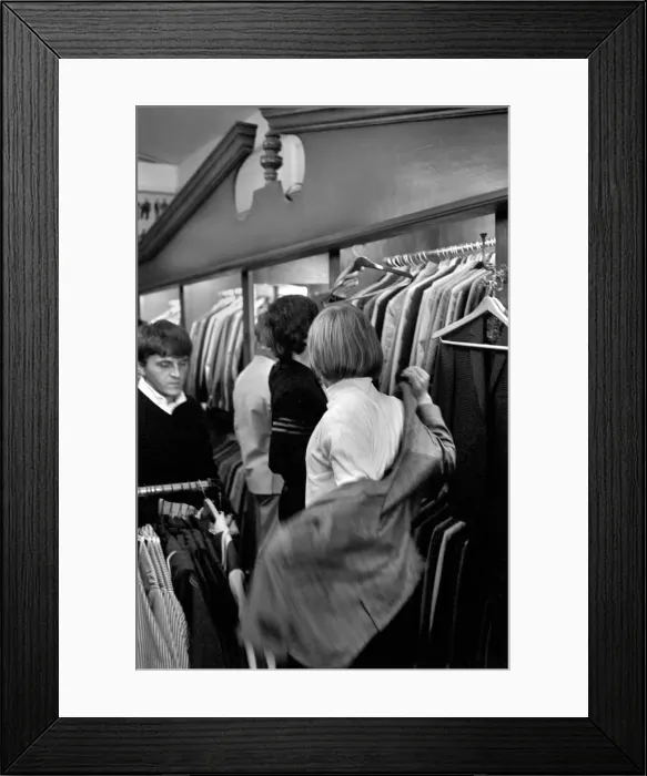 Framed Print : Brian Jones on the morning of 4 June 1964 when The Rolling Stones were taken shopping by