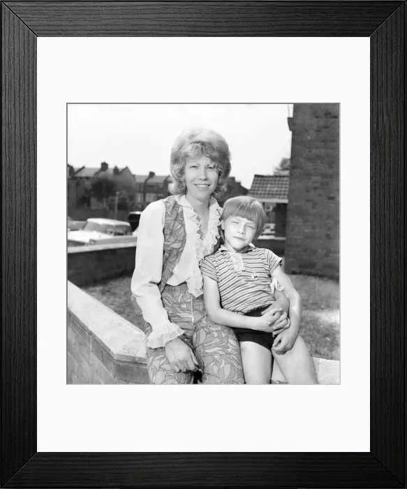 Framed Print : Rolling Stones: Pat Andrews with her and Brian Joness son, Mark in July 1969 Framed Print : Rolling Stones: Pat Andrews with her and Brian Joness son, Mark in July 1969