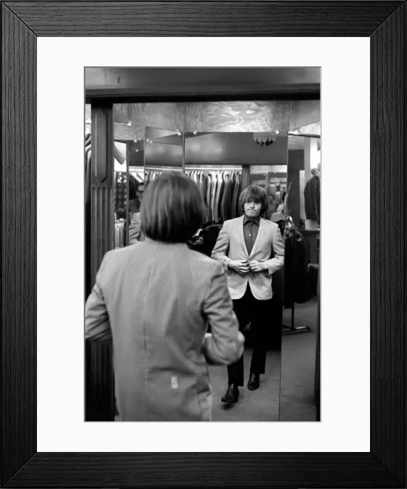 Framed Print : Brian Jones on the morning of 4 June 1964 when The Rolling Stones were taken shopping by