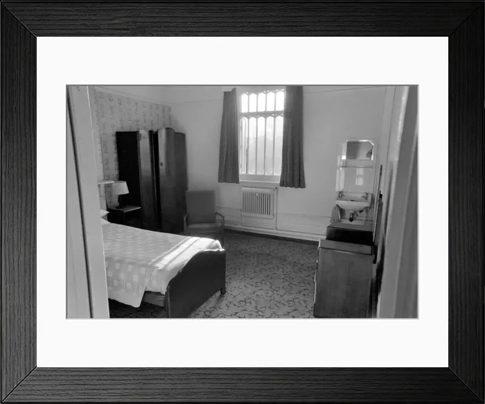 Framed Print : The Priory - Rochampton (Nursing Home) The room where Brian Jones stayed. December 1967 Framed Print : The Priory - Rochampton (Nursing Home) The room where Brian Jones stayed. December 1967