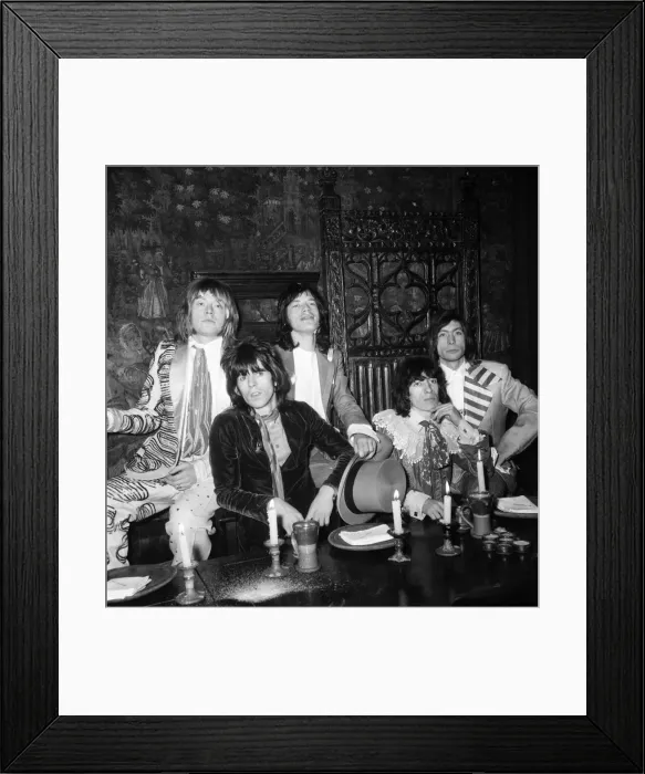 Framed Print : The Rolling Stones launch their Beggars Banquet album at the Elizabethan Room, Gore Hotel