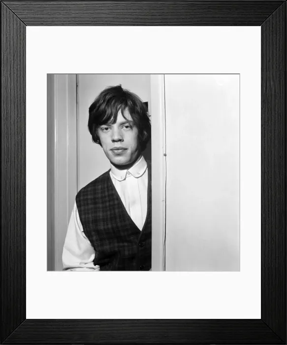Framed Print : Mick Jagger probably backstage at The Great Pop Prom at the Royal Albert Hall