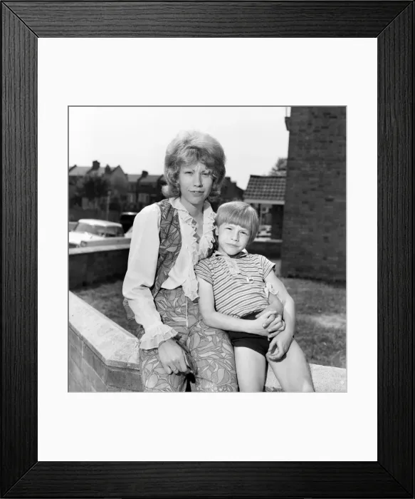 Framed Print : Rolling Stones: Pat Andrews with her and Brian Joness son, Mark in July 1969 Framed Print : Rolling Stones: Pat Andrews with her and Brian Joness son, Mark in July 1969