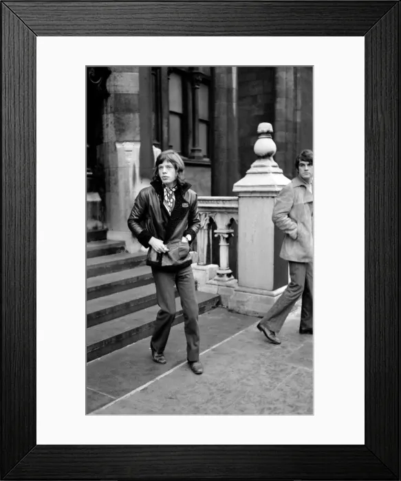 Framed Print : Rolling Stones: Mick Jagger at the law courts to hear the appeal Brian Jones Framed Print : Rolling Stones: Mick Jagger at the law courts to hear the appeal Brian Jones