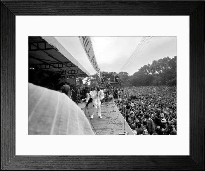 Framed Print : The Rolling Stones on stage at their free concert in London Framed Print : The Rolling Stones on stage at their free concert in London