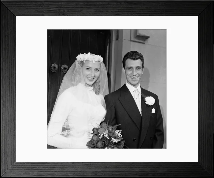 Framed Print : Bluebell Sheila Masters 22 weds frenchman Maurice Brerot in Birmingham