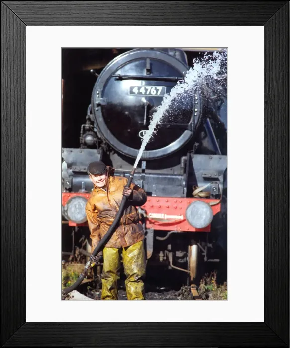 Framed Print : Ian Storey inside Engine No. 44767 the George Stephenson on 2nd November 1994 Framed Print : Ian Storey inside Engine No. 44767 the George Stephenson on 2nd November 1994