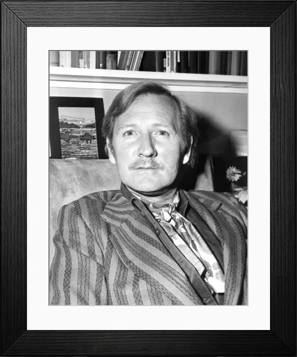 Framed Print : Actor Leslie Phillips pictured at his Maida Vale, London home on 21st August 1973 Framed Print : Actor Leslie Phillips pictured at his Maida Vale, London home on 21st August 1973