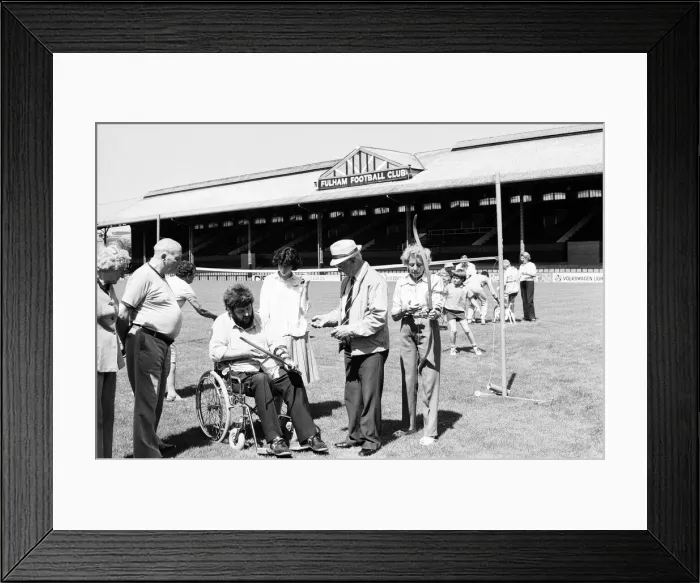 Framed Print : Craven Cottage, home of Fulham FC, opened its doors to the community in a joint Framed Print : Craven Cottage, home of Fulham FC, opened its doors to the community in a joint