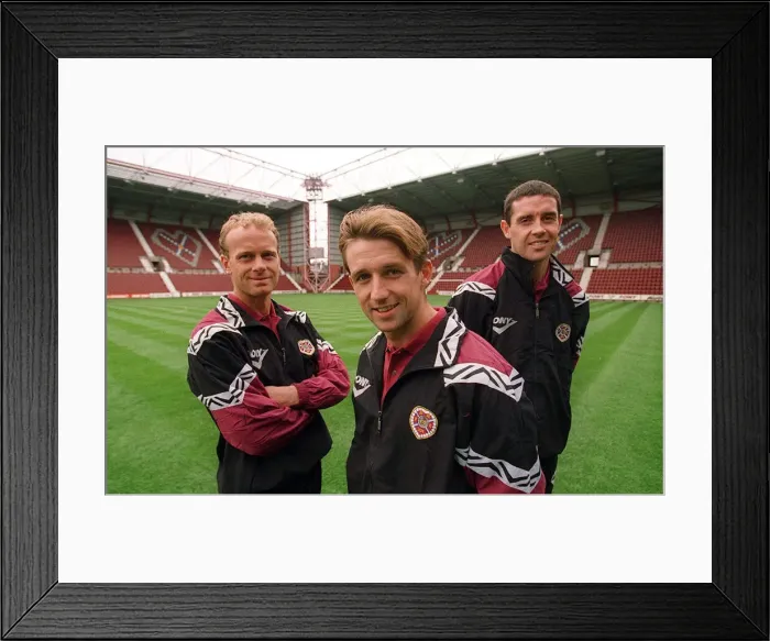 Framed Print : Heart of Midlothian new team signings Jeremy Goss fron Norwich (left)
