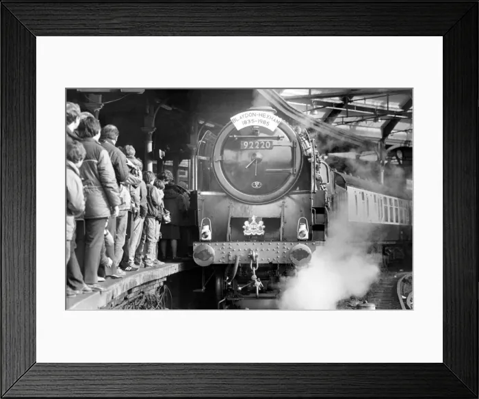 Framed Print : Locomotive number 92220 the Evening Star in action on 11th March 1985 celebrating