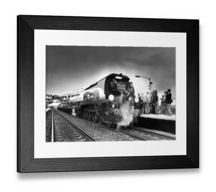 Framed Print : The City of Wells steam locomotive opens the new travel interchange at Gateshead railway