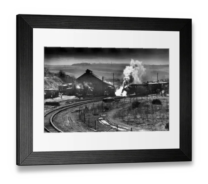 Framed Print : Steam trains leaving the sheds at Tanfield Railway on 3rd April, 1988 Framed Print : Steam trains leaving the sheds at Tanfield Railway on 3rd April, 1988