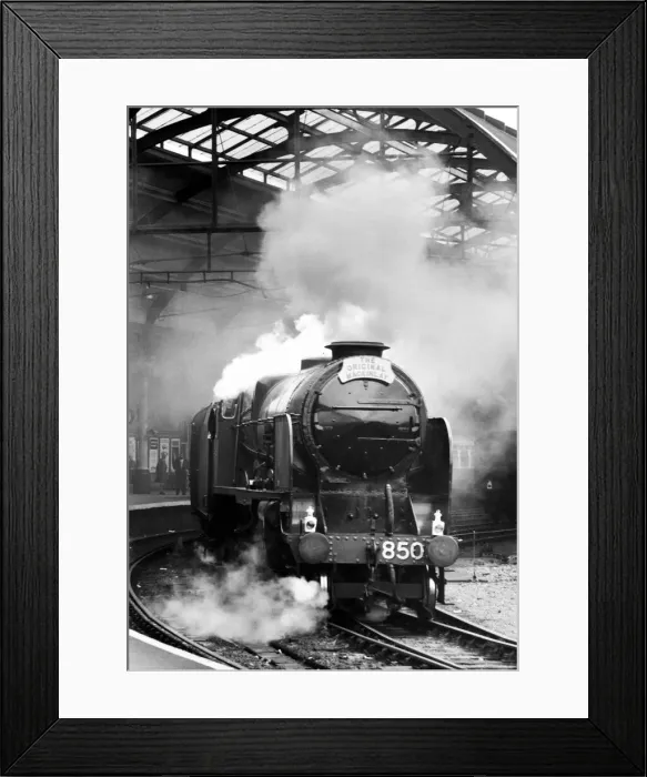 Framed Print : Lib - The departure of the 1926 Lord Nelson class steam engine from Newcastle Central Framed Print : Lib - The departure of the 1926 Lord Nelson class steam engine from Newcastle Central
