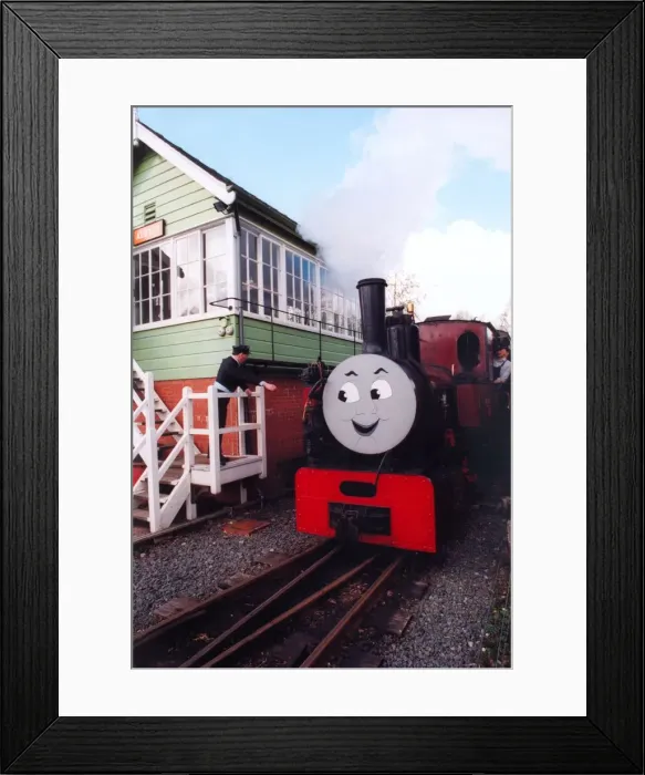 Framed Print : Edie Dyke aboard one of the steam trains at the South Tyneside Railway in Alston